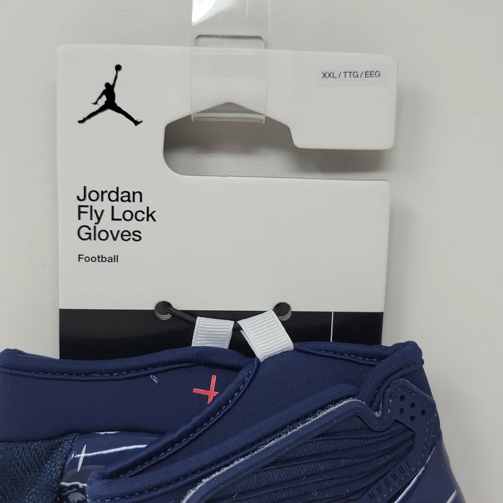 Jordan Fly Lock NCAA Howard University Bisons PE Football Gloves Mens Sz XXL New - Picture 4 of 8